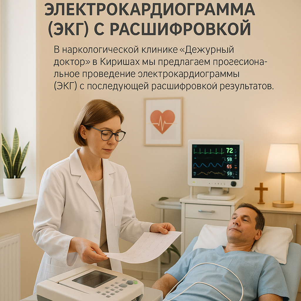 Электрокардиограмма (ЭКГ) с расшифровкой